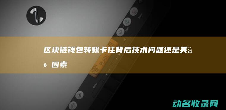 区块链钱包转账卡住背后 技术问题还是其他因素 (区块链钱包转账能查得到吗)